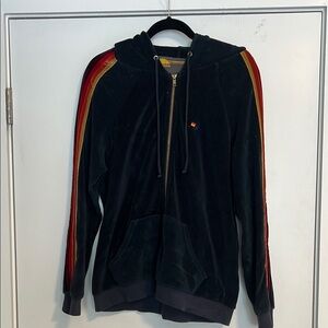 Aviator Nation Navy and Red Zip Up Sweater